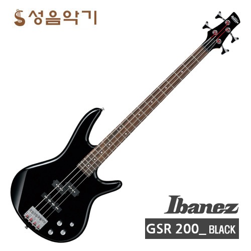 아이바네즈 베이스 기타 GSR200 블랙[Ibanez GSR200 BLACK]
